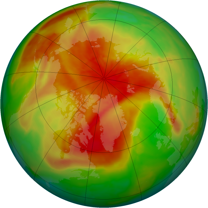 Arctic ozone map for 18 April 2014